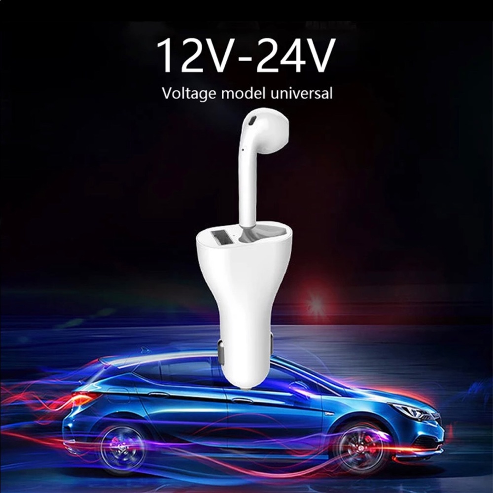 2 In 1 Vehicle Bluetooth Headset Stereo